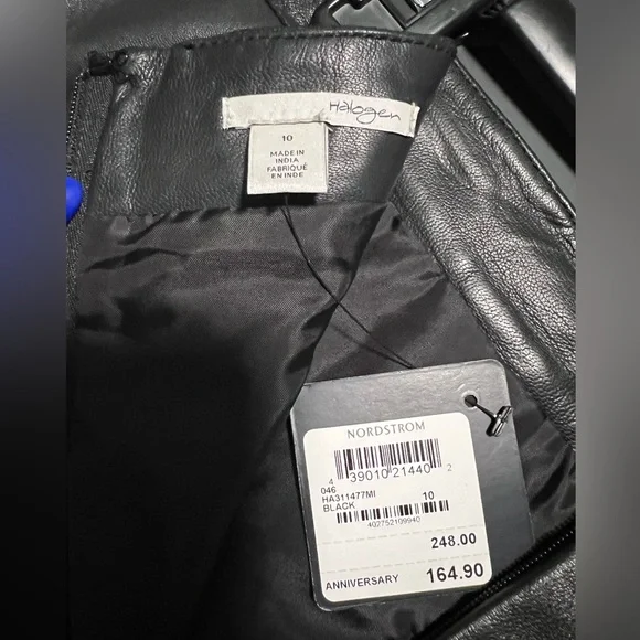 NWT Black leather skirt - Picture 3 of 4